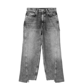 Fox Loose Mid-Rise Wide Leg Jeans