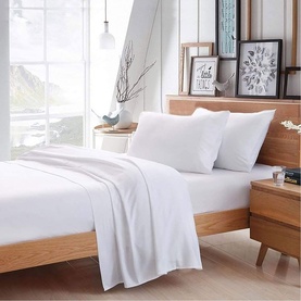 200 Thread Count Cotton Fitted Sheet White