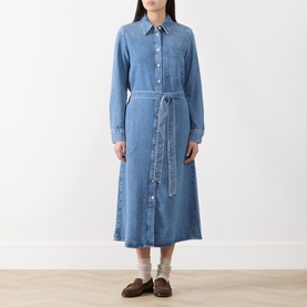 Belted Denim Shirt Dress
