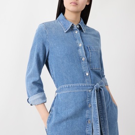 Belted Denim Shirt Dress
