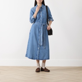 Belted Denim Shirt Dress