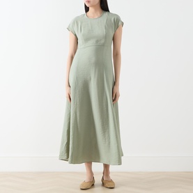 Crinkle Pocket Flared Dress