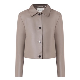 Cropped Leather Jacket