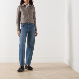 Cropped Leather Jacket