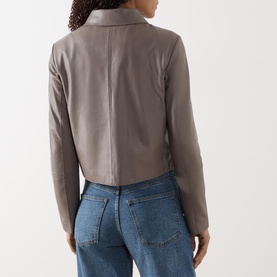 Cropped Leather Jacket