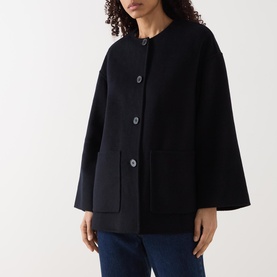 Patch Pocket Collarless Jacket