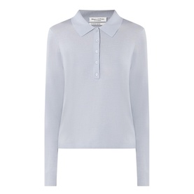 Fine Knit Polo Sweater