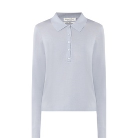 Fine Knit Polo Sweater