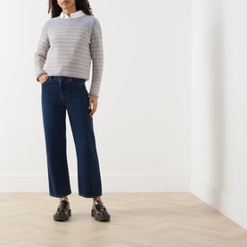 Striped Boucl&eacute; Sweater