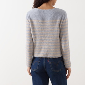 Striped Boucl&eacute; Sweater