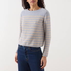 Striped Boucl&eacute; Sweater