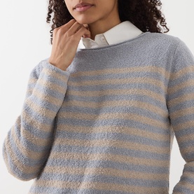 Striped Boucl&eacute; Sweater