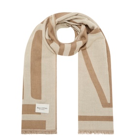 Abstract Prink Frayed Scarf