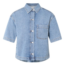 Cropped Denim Shirt