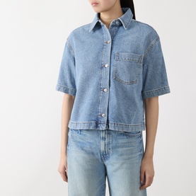 Cropped Denim Shirt