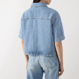 Cropped Denim Shirt