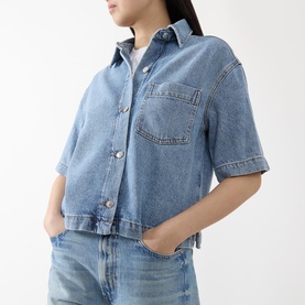 Cropped Denim Shirt