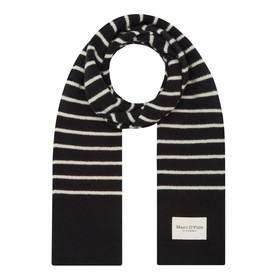 Logo Striped Oblong Knit Scarf