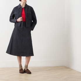 Flared Denim Skirt