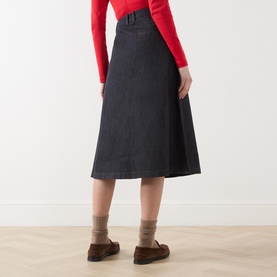 Flared Denim Skirt
