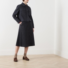 Flared Denim Skirt
