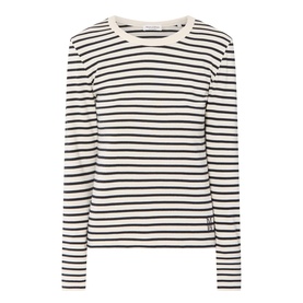 Logo Striped Long-Sleeved Top