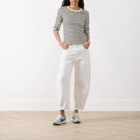 Logo Striped Long-Sleeved Top