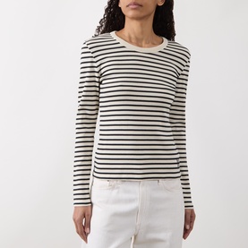 Logo Striped Long-Sleeved Top