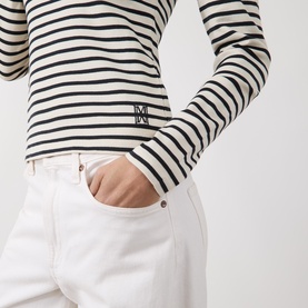 Logo Striped Long-Sleeved Top