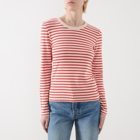 Logo Striped Long Sleeved Top