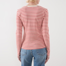 Logo Striped Long Sleeved Top