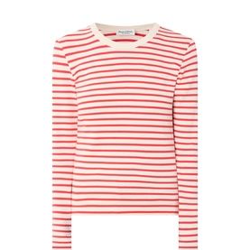 Logo Striped Long Sleeved Top