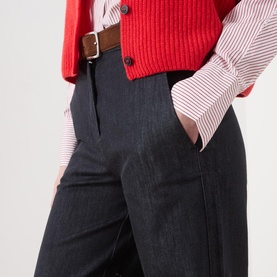 Denim Wide Leg Trousers