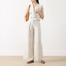 Tailored Wide-Leg Trousers