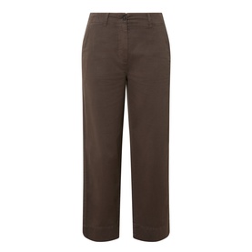 Straight-Leg Cropped Trousers