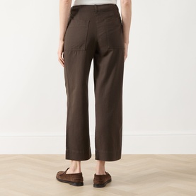 Straight-Leg Cropped Trousers