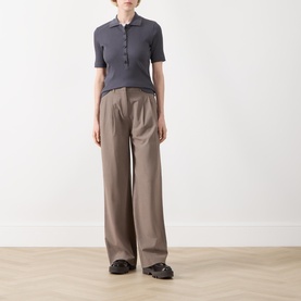 Pleated Wide Leg Trousers