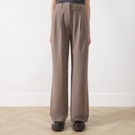 Pleated Wide Leg Trousers