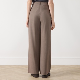 Pleated Wide Leg Trousers