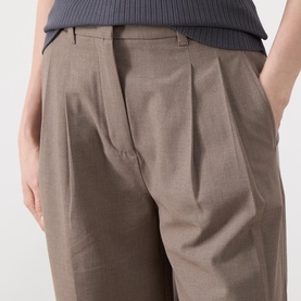 Pleated Wide Leg Trousers