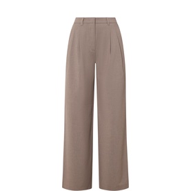 Pleated Wide Leg Trousers