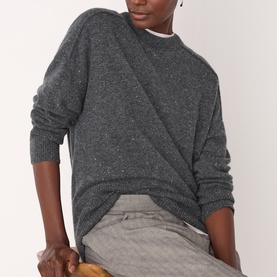 Fleck Seam Cashmere Sweater