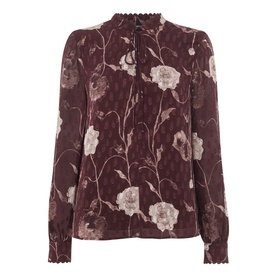Floral Tie Blouse