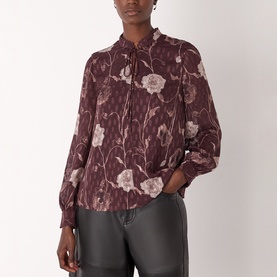 Floral Tie Blouse
