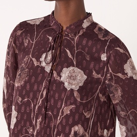 Floral Tie Blouse