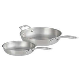 Essential 3-ply Stainless Steel Uncoated Frying Pan Two-Piece Set