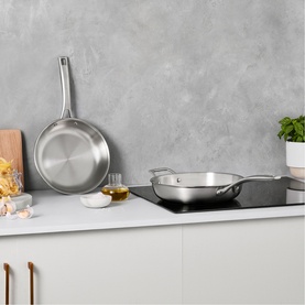 Essential 3-ply Stainless Steel Uncoated Frying Pan Two-Piece Set