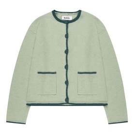 Contrast Knit Cardigan