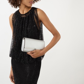 Mona Metallic Leather Clutch