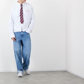 Script Logo Striped Shirt